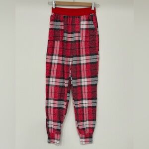 Victoria's Secret PINK Red and Black Plaid Lounge Bottoms Joggers XS